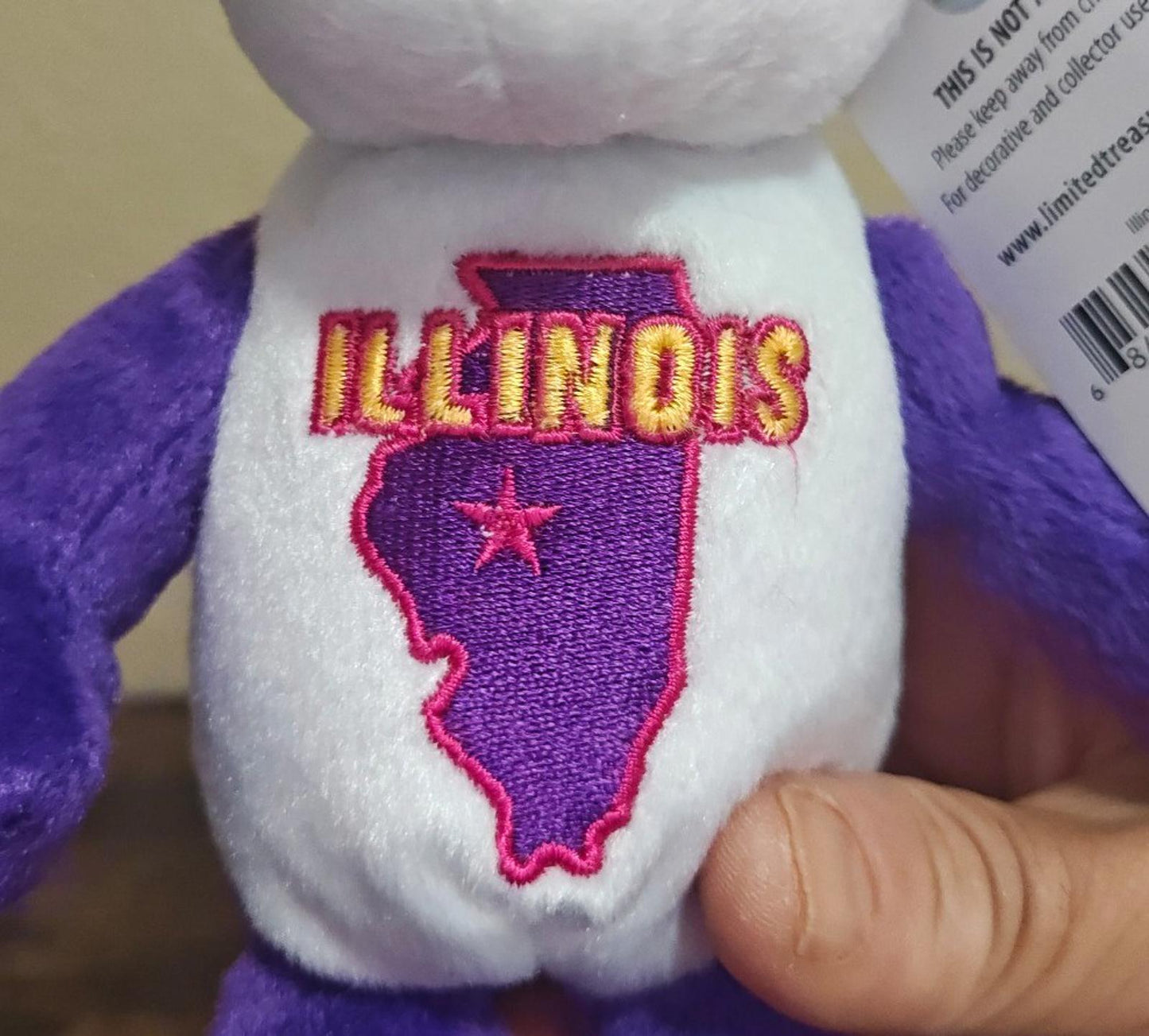 2003 Limited Treasures Illinois State Quarter Bear Collectible Plush