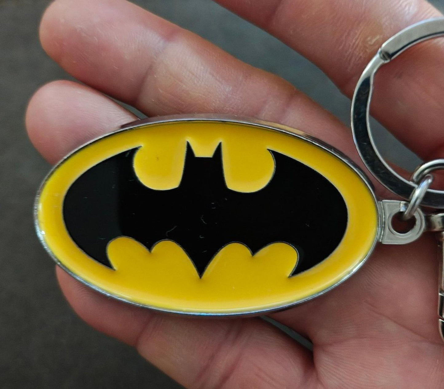 DC Comics Batman Logo Pewter Keychain