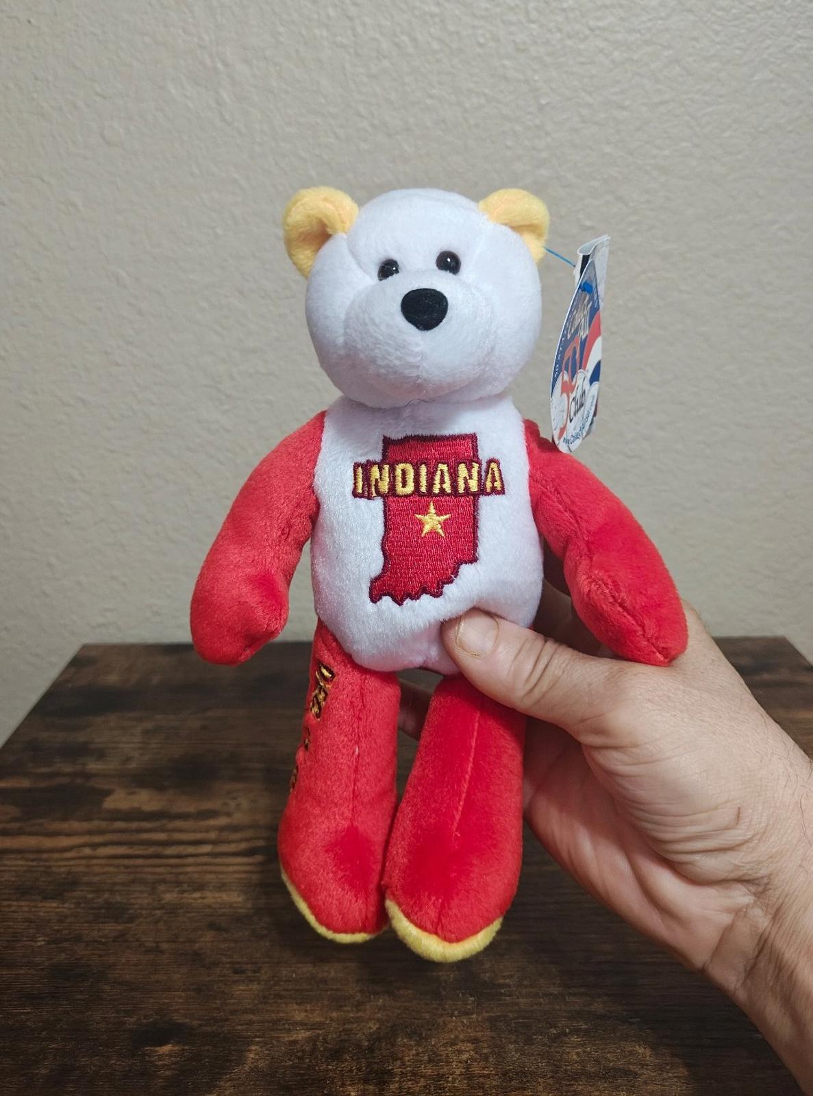 2002 Limited Treasures Indiana State Quarter Bear Collectible Plush