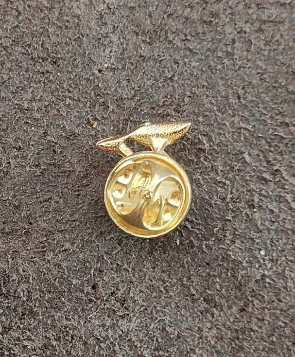 1980s Gold Tone 3D Apple Pin