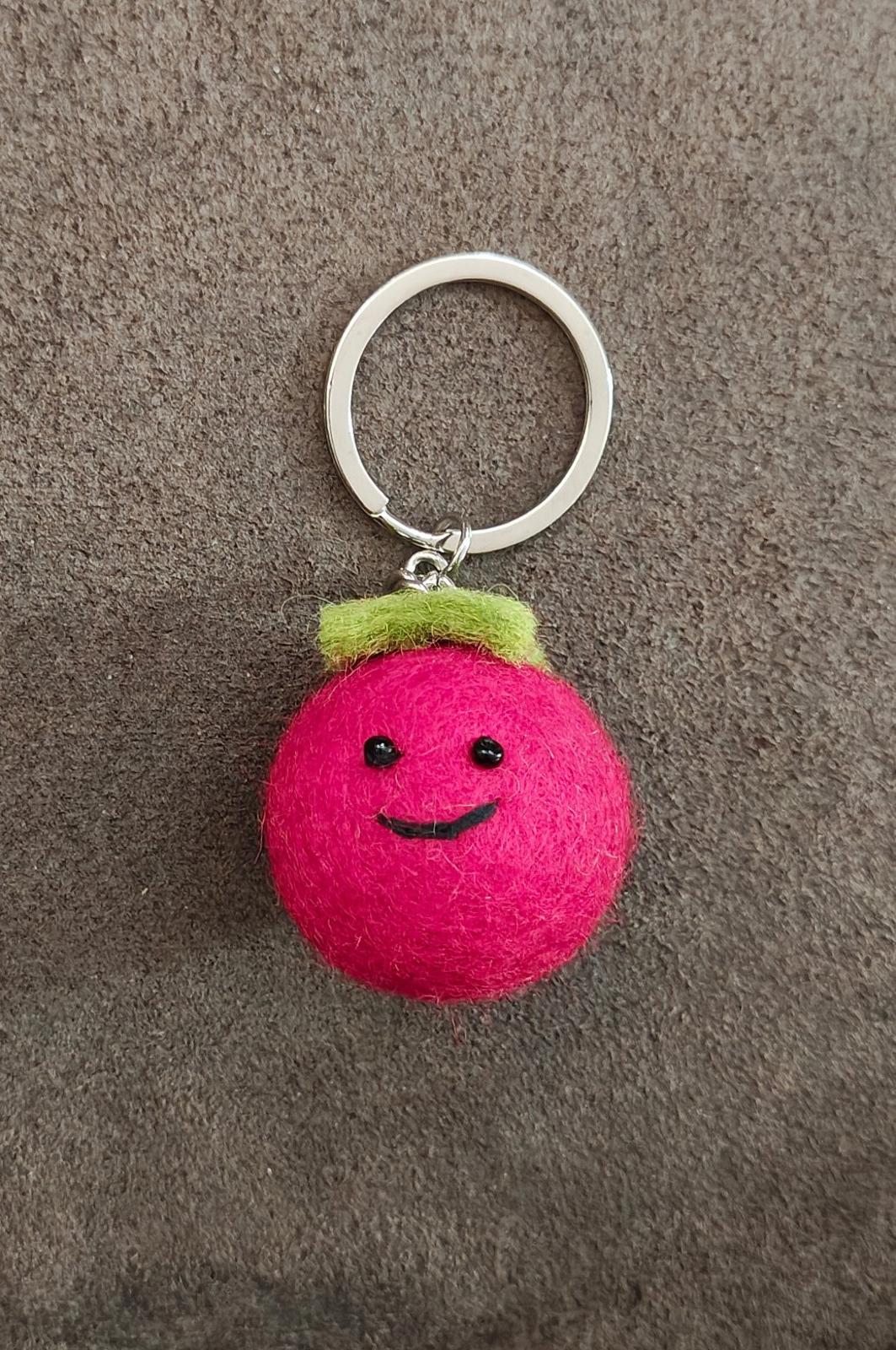 Handmade Felt Tomato Keychain/Keyring