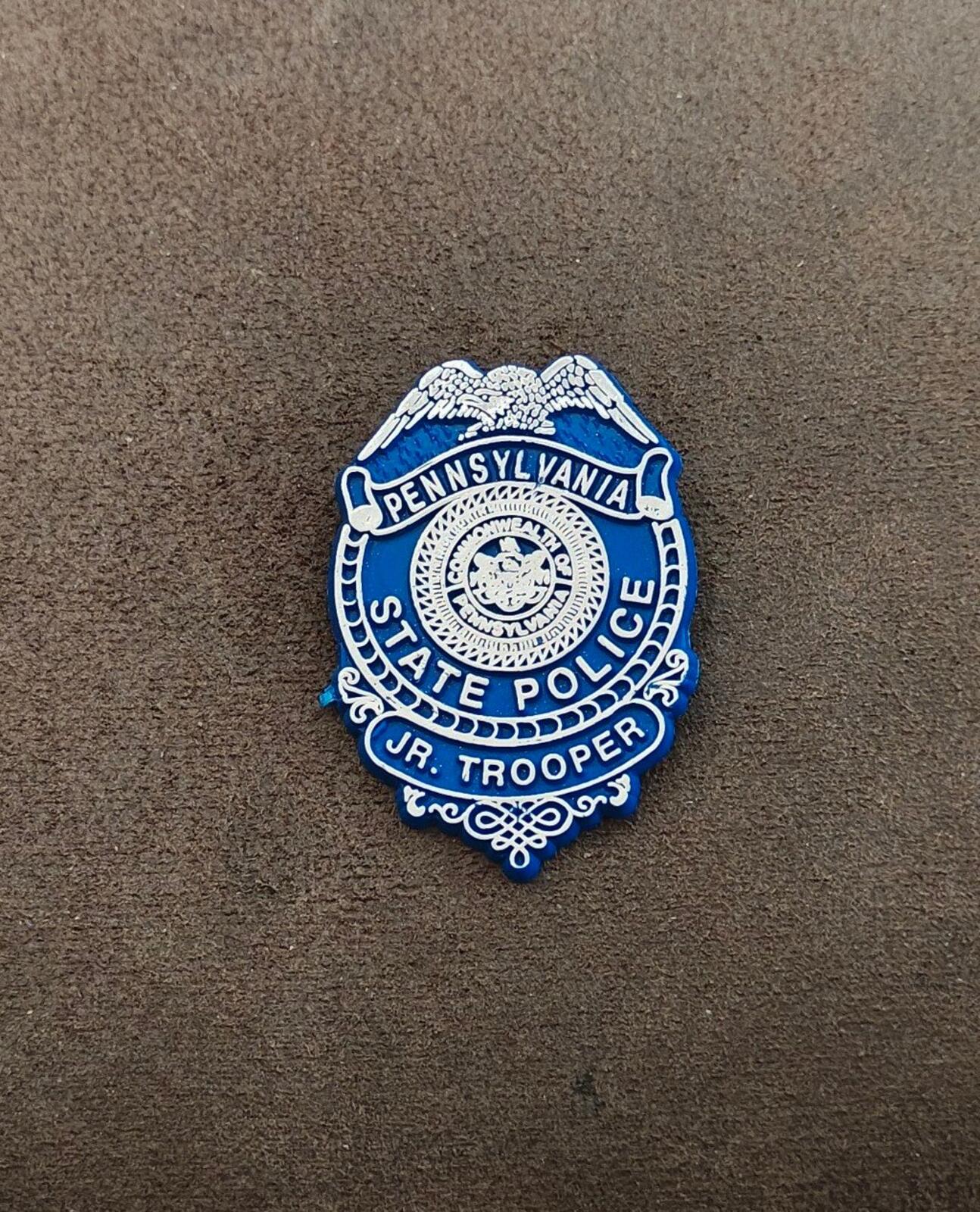 1980s/90s Rare & HTF Plastic Blue & White Junior Trooper Toy Badge