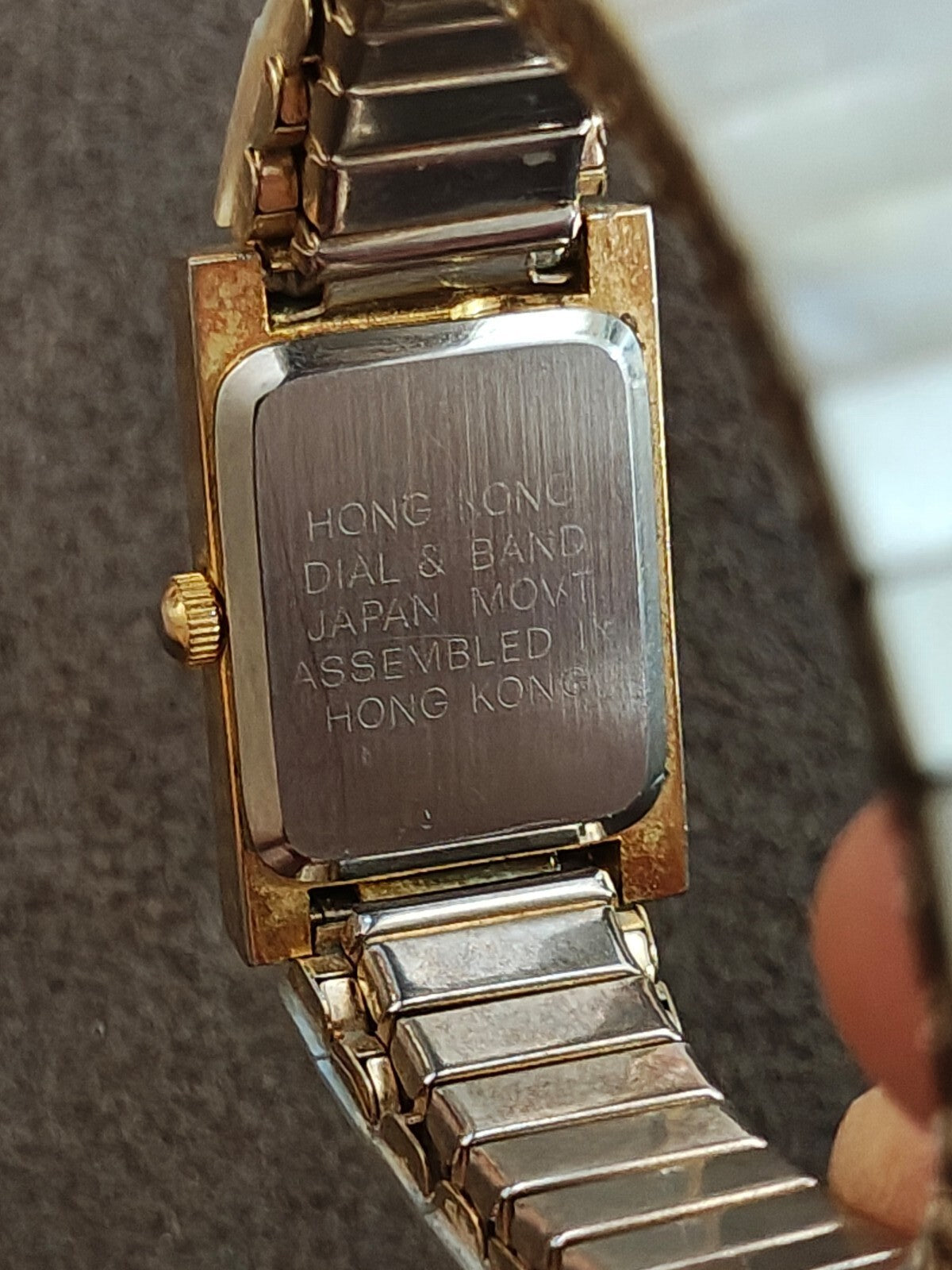 1980s/90s Santa Fe Asymmetric Quartz Women's Watch Mother of Pearl Dial & Band