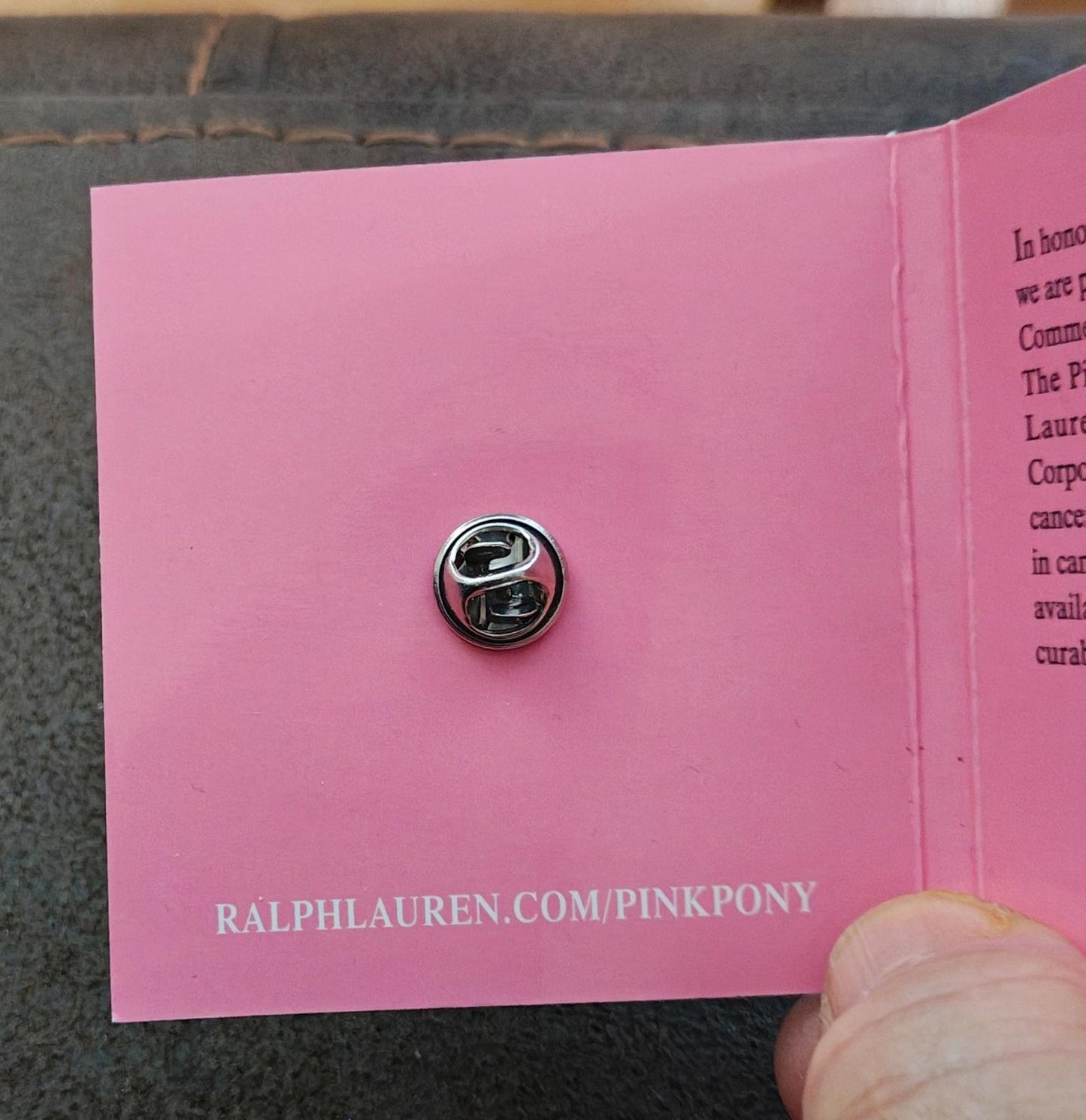 Collectible Limited Edition Ralph Lauren Pink Pony Pin New On Card.