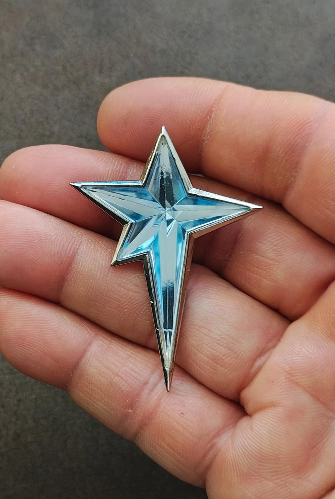 1990s Signed Thierry Mugler "Angel" Star Brooch.