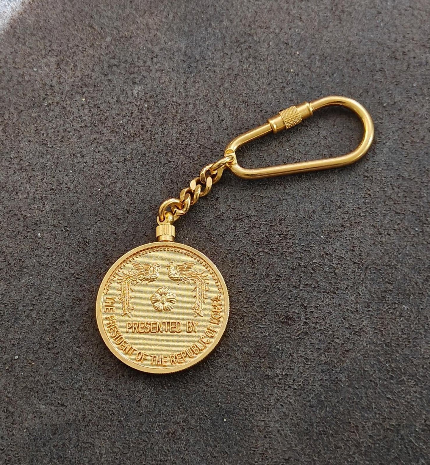 1988 Team Spirit Military Keychain Presented by Pres of Rep of Korea