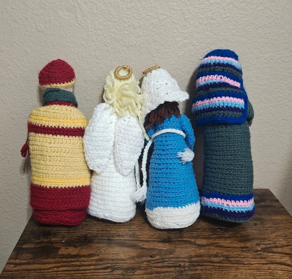 Handmade Crochet Nativity Set 12-Piece Amigurumi Christmas Decor