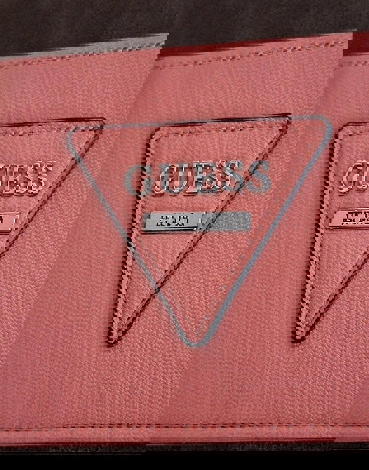 Pretty Pink Guess Faux Leather Wallet/Clutch Pouch/Card Holder/Coin Purse Keycha