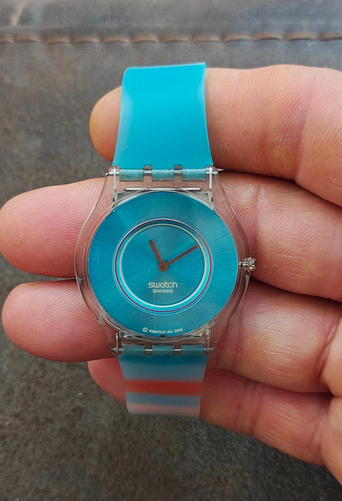 2004 Swatch Skin Pasteloop Turquoise Dial Unisex Watch SFK23