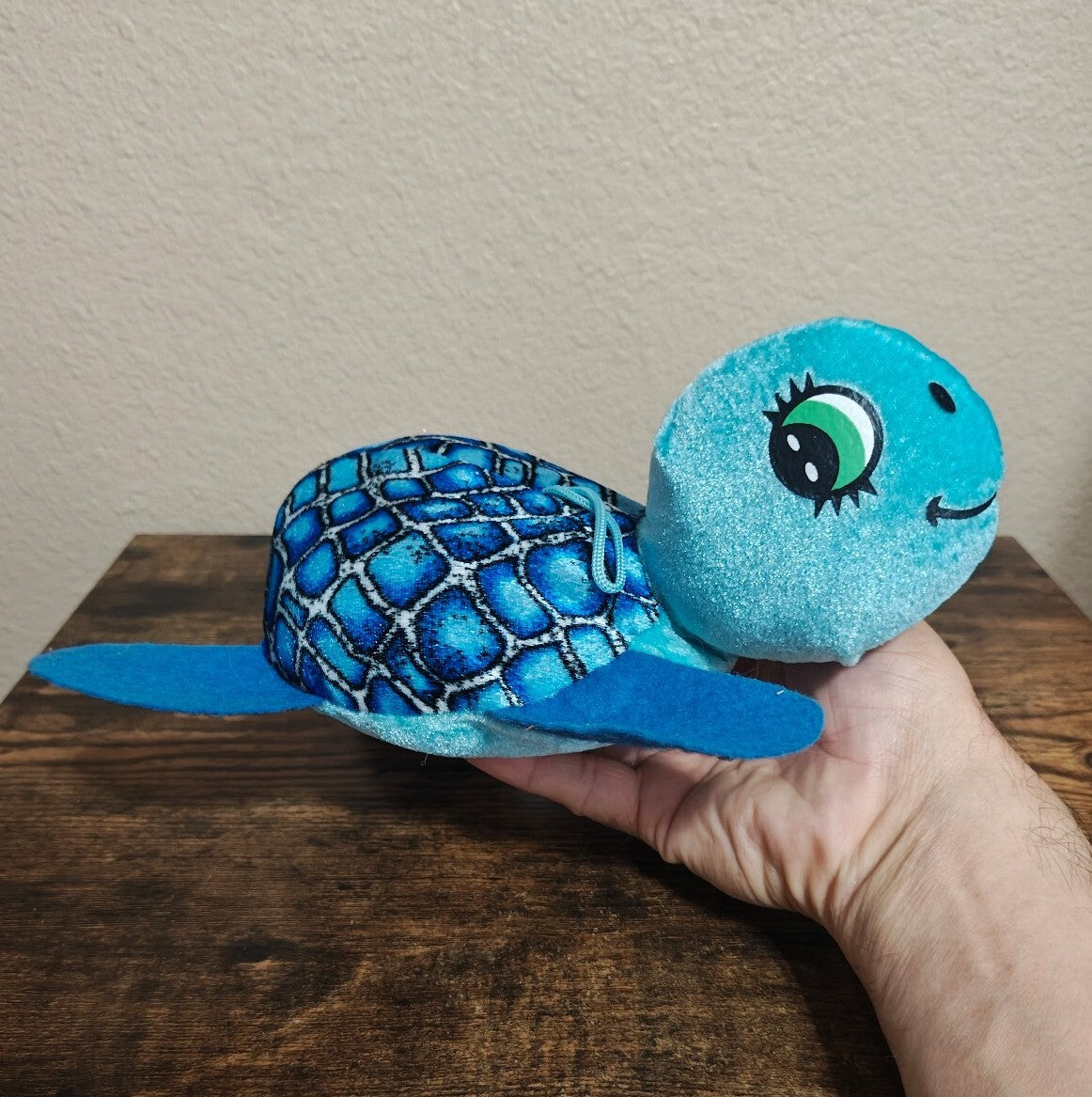 Circus Circus Las Vegas Souvenir Blue Mosaic Shell Turtle Plush