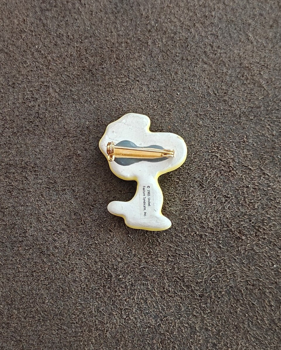 1970s Peanuts Woodstock Ceramic Pin