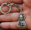 1960s/70s Sacred Heart of Jesus Pewter Keychain