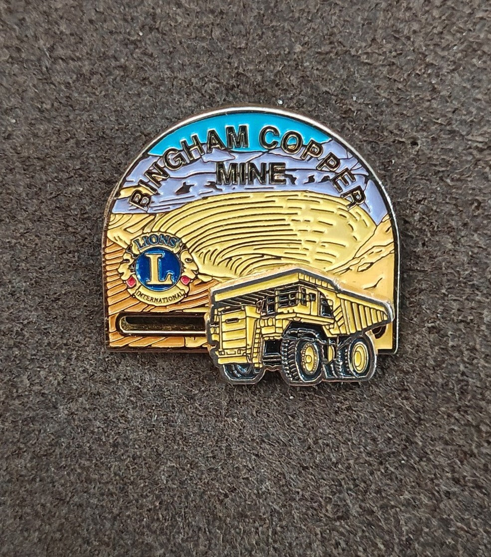 80s Bingham Copper Mine Utah Haul Truck Souvenir Pin