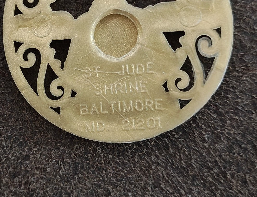 1970s Gold Colored Plastic St. Jude Travel Club Member Medallion