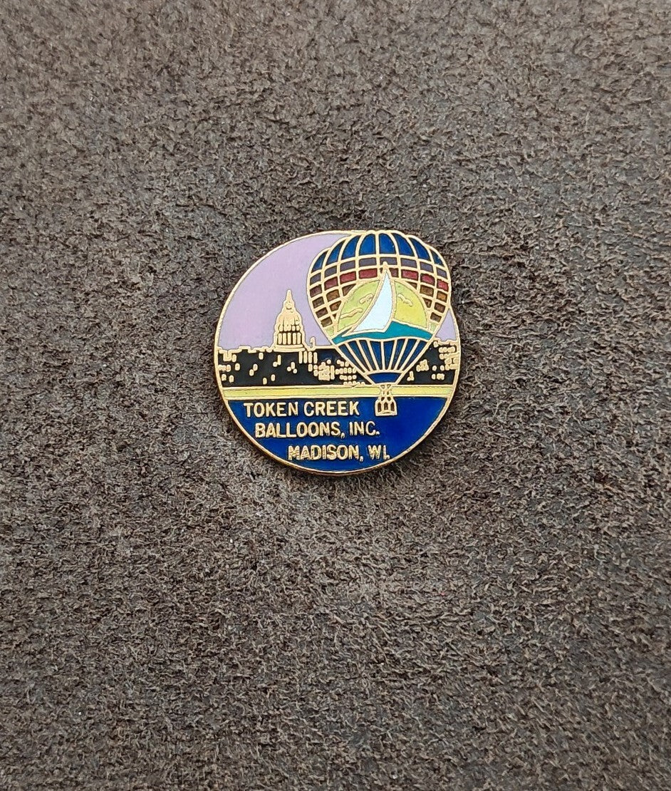 1980s Madison Wisconsin Hot Air Balloon Pin
