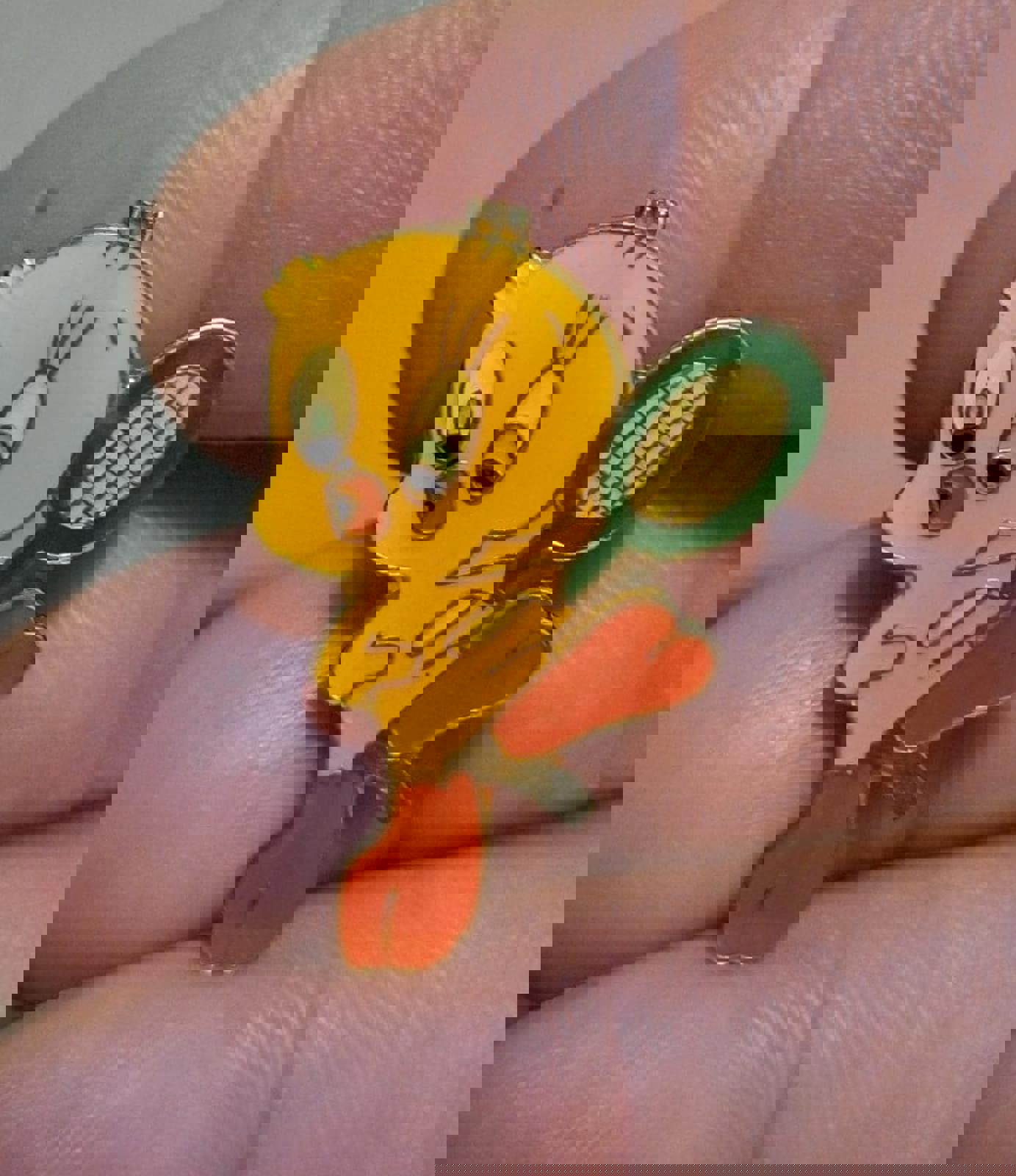 1980's Tweety Bird Playing Tennis Enamel Pin