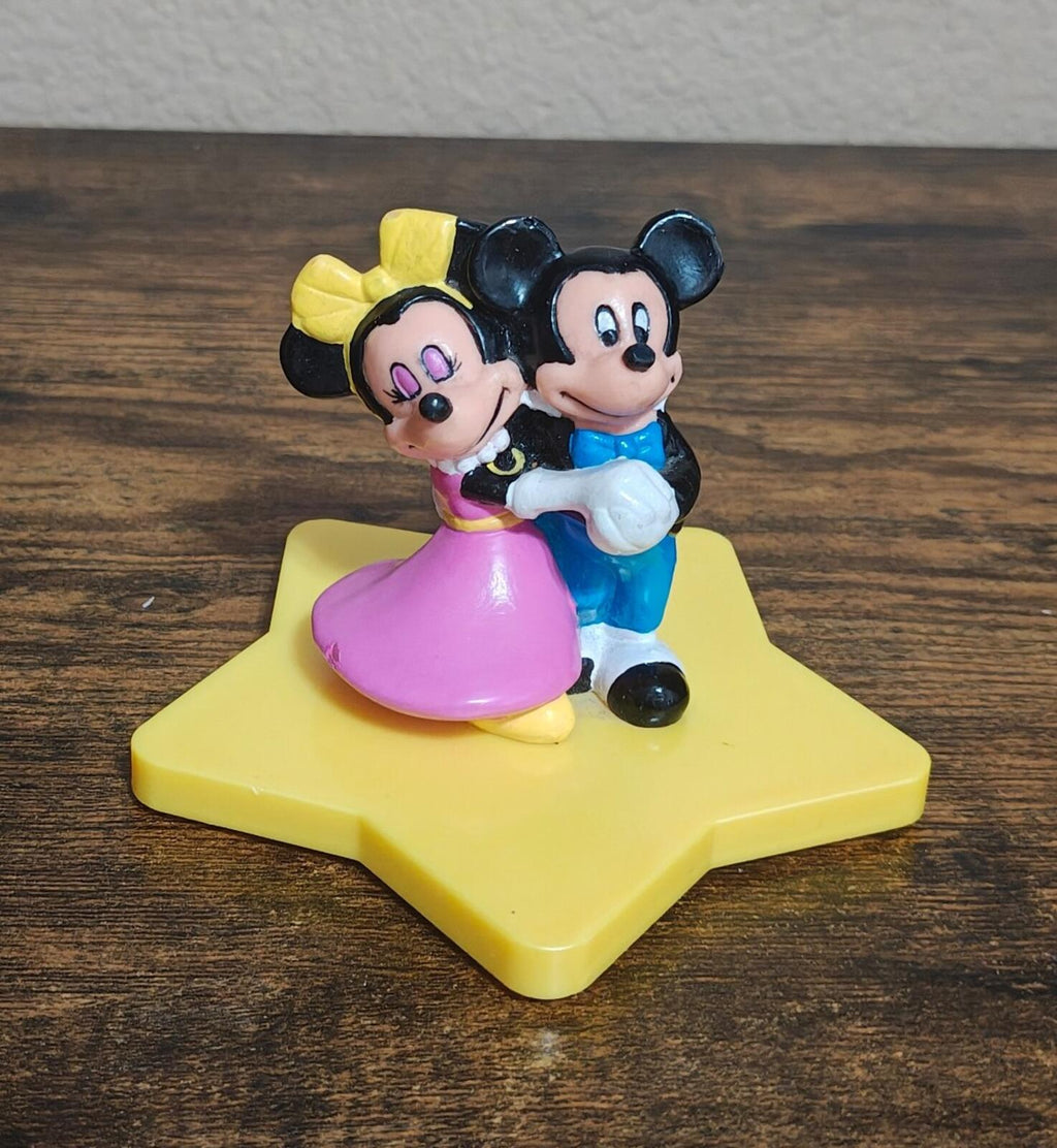 1980s Mickey & Minnie On Star Cake Topper/Figurine
