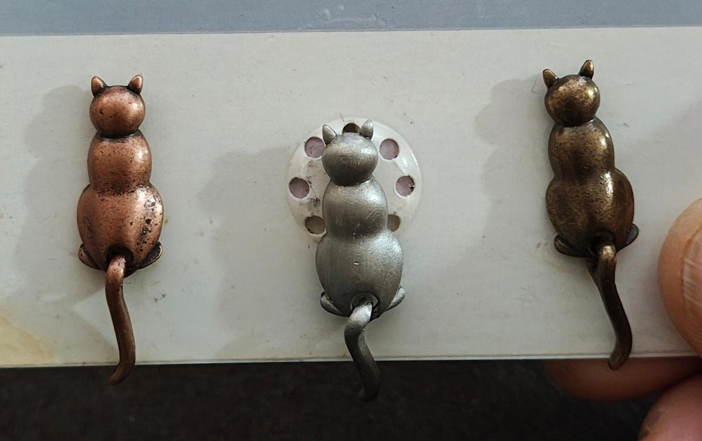 1980s Set of Three Cat Pins Signed JJ (Jonette Jewelry)
