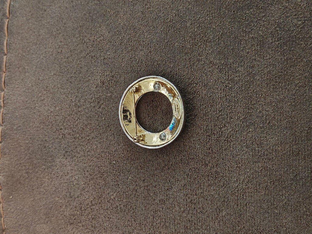 1980s Open Circle Two Tone Brooch Designed By ⁠Danecraft