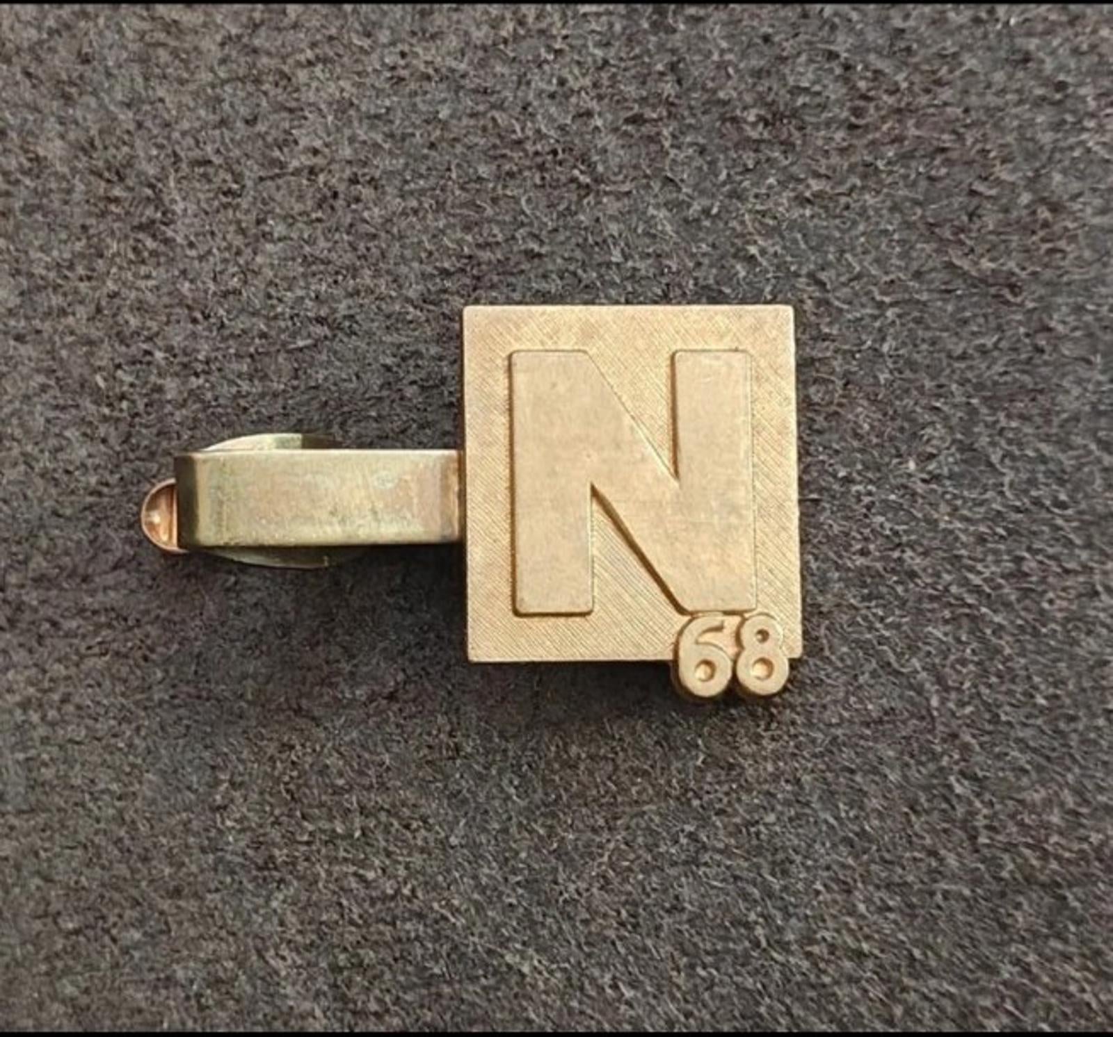 1968 Heavy Brass Nixon Presidential Campaign Tie Clip