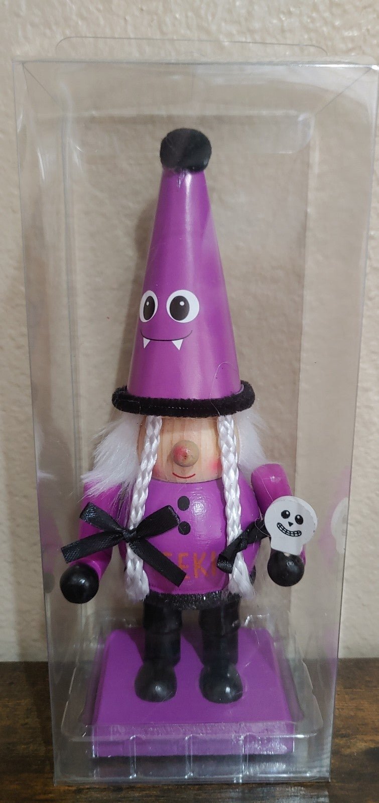 Halloween Witch Gnome 9" Wooden Figure