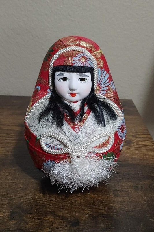 Beautiful Vintage Japanese Traditional Hime Daruma Doll