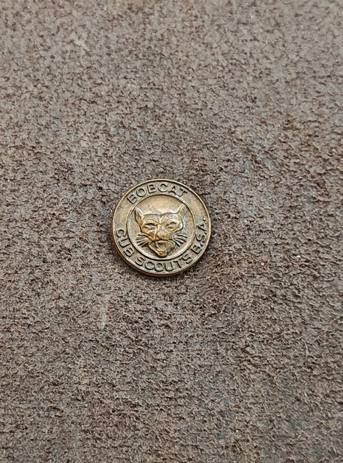 1960s Vintage Boy Scouts of America (BSA) Bobcat rank Brass Pin
