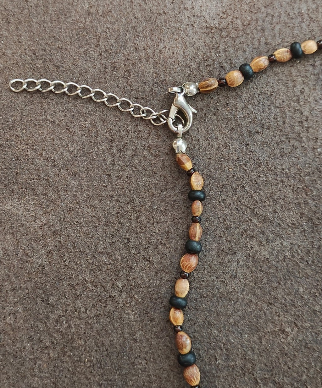 Retired Brighton "Cabana" Square  Pendant Necklace With Custom Beaded Strand