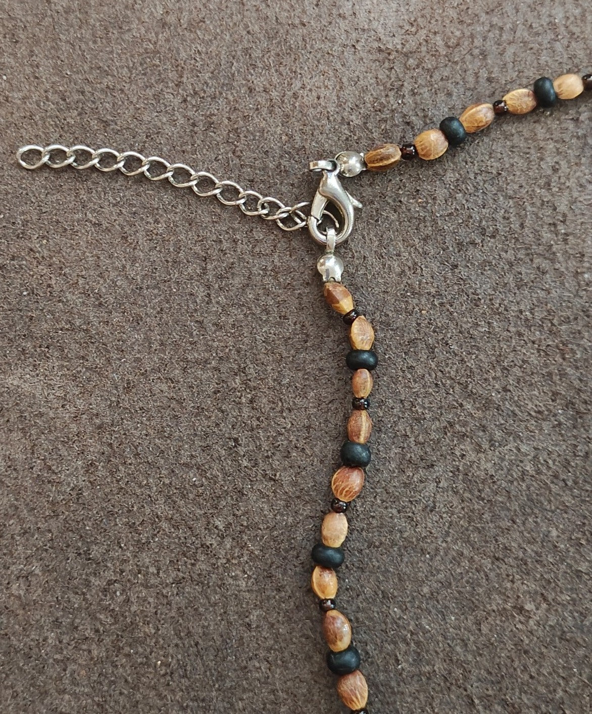 Retired Brighton "Cabana" Square  Pendant Necklace With Custom Beaded Strand