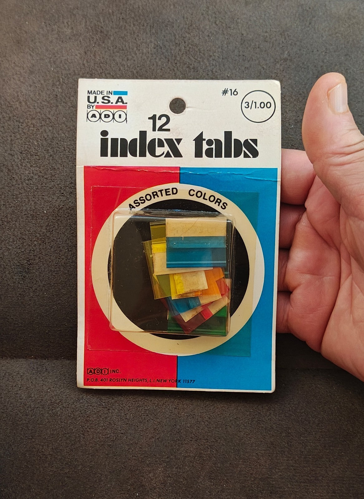 1970s Pack Of Self Adhesive Index Tabs With Title Inserts ( 12 Index Tabs) New