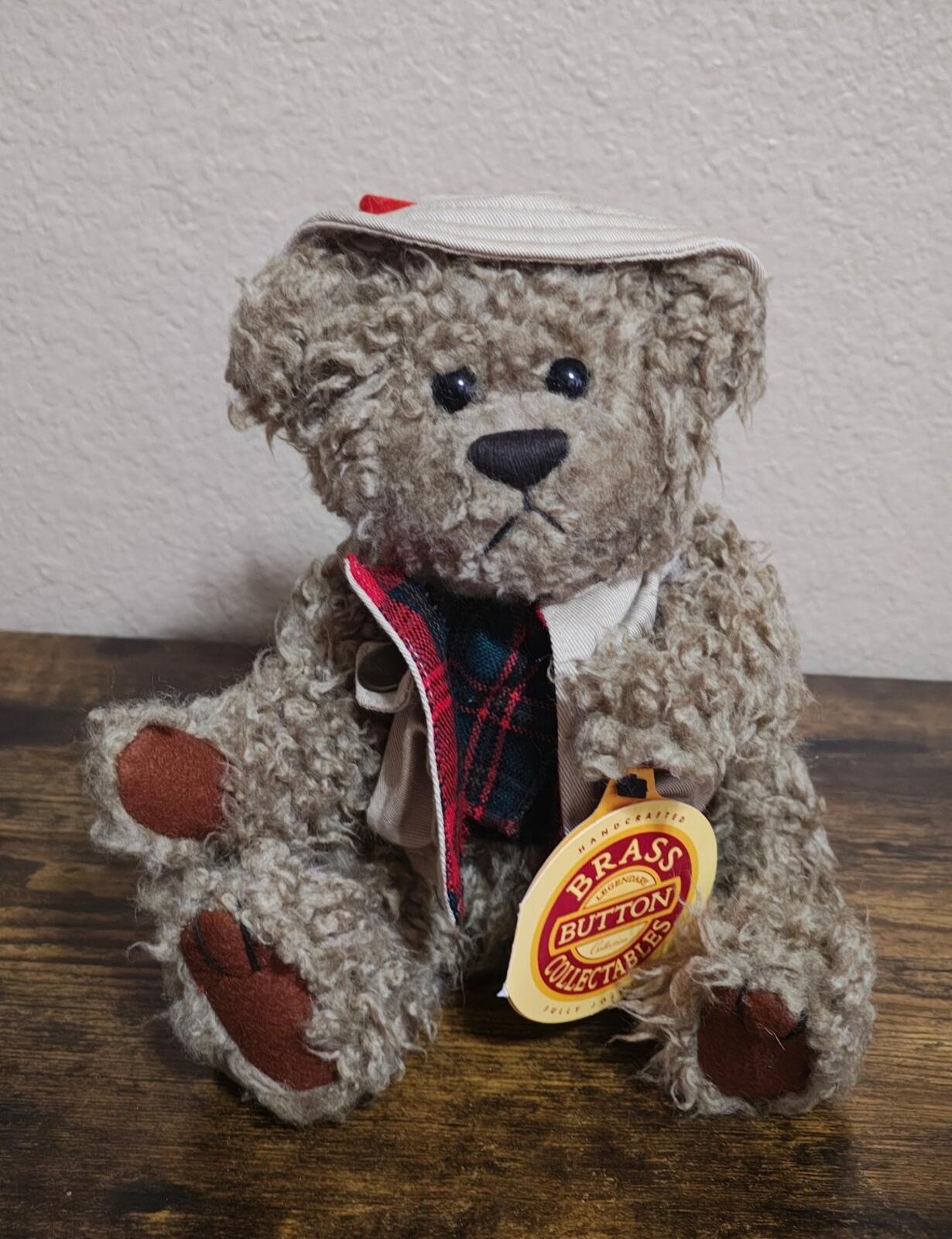 1997 Pickford Bears "Tanner" The Bear Of Health Brass Button Collectables Plush