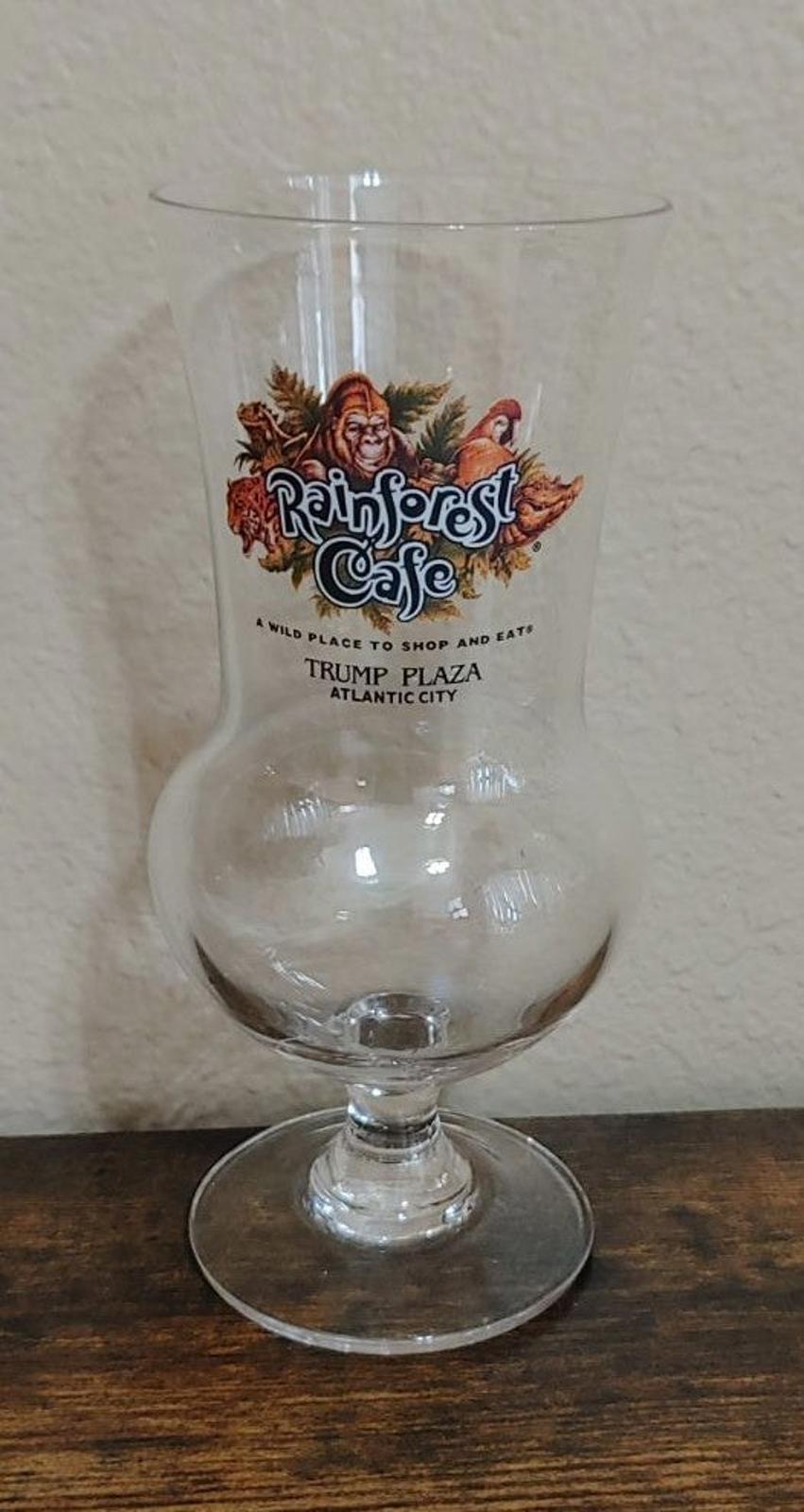 Cool Vintage Rainforest Cafe Atlantic City Trump Plaza Glass