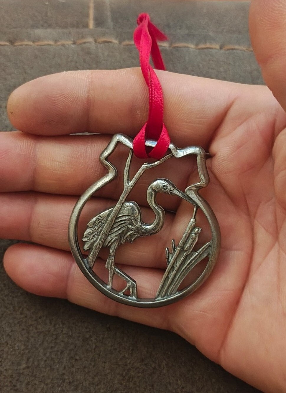 Salisbury Pewter Traditional Blue Heron Hanging Ornament