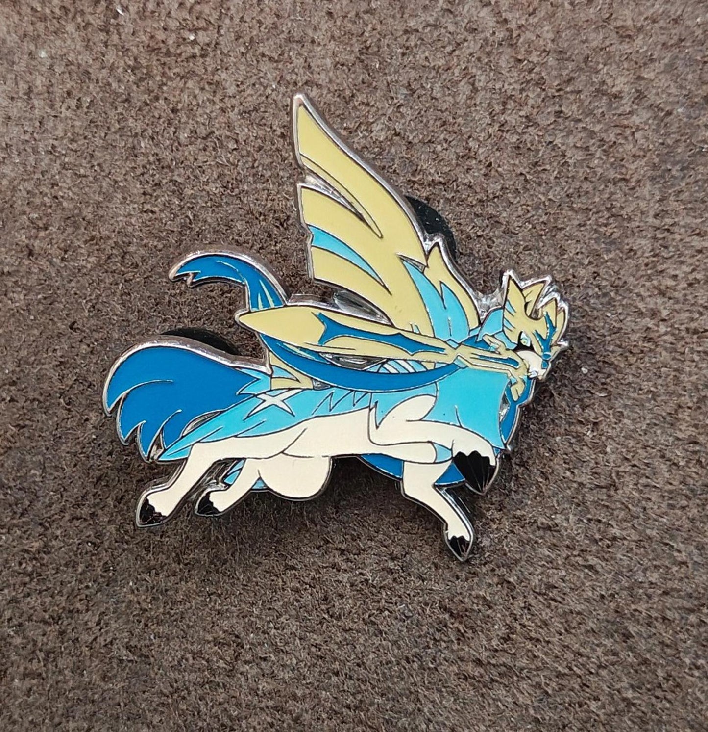Official Pokémon TCG Shiny Zacian Silver Tone Enamel Pin