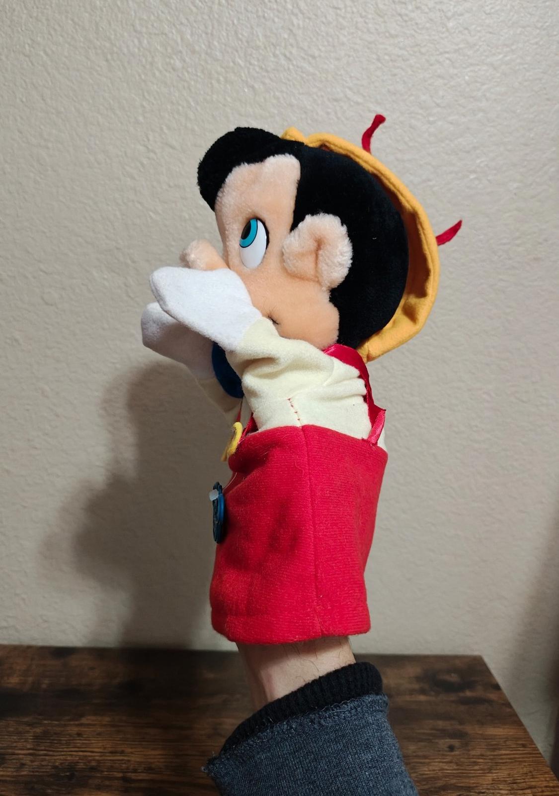 1980s Vintage Disney Pinocchio 12" Hand Puppet