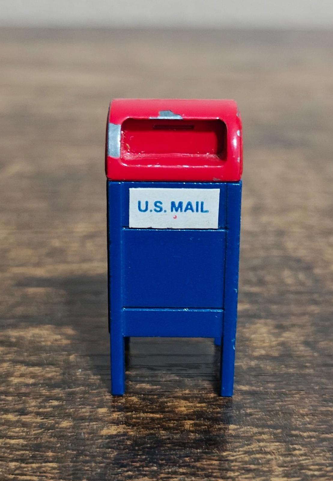 1989 Retired Dept 56 Miniature Metal Hand Painted "Mail Box"