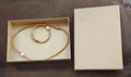 Cultured Freshwater Pearl Imitation Leather Bangle Bracelet & Necklace