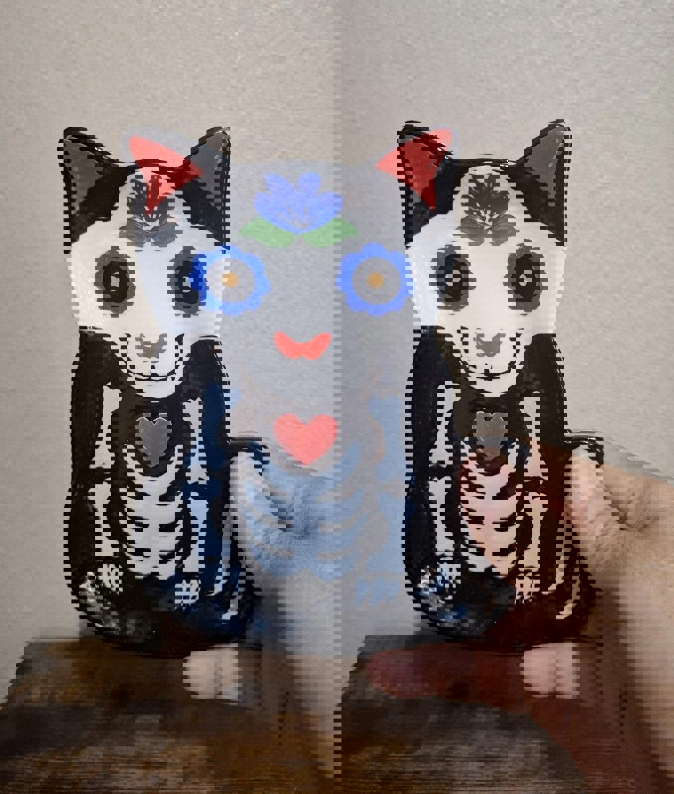 Three 3D Black Sugar Skull Skeleton/Day Of The Dead Trinket Plates