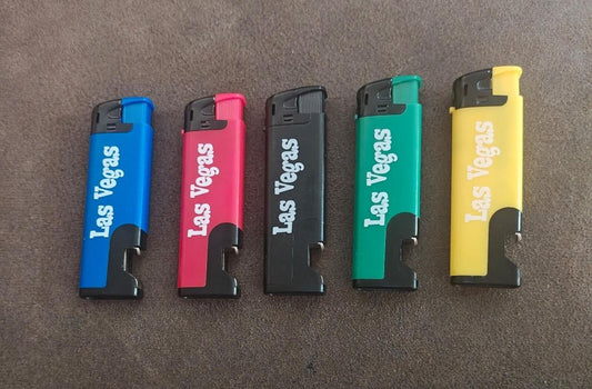 5 Las Vegas Refillable With Built In Bottle Opener Lighters