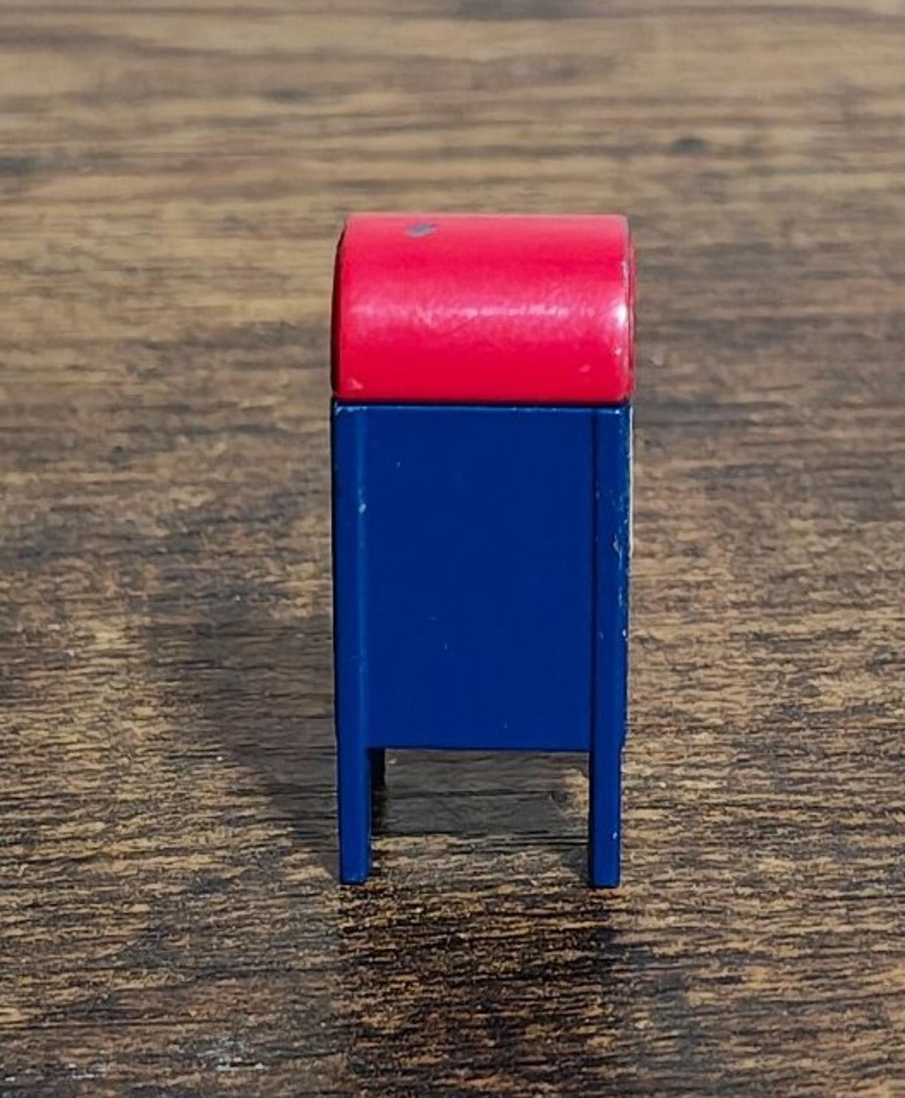1989 Retired Dept 56 Miniature Metal Hand Painted "Mail Box"