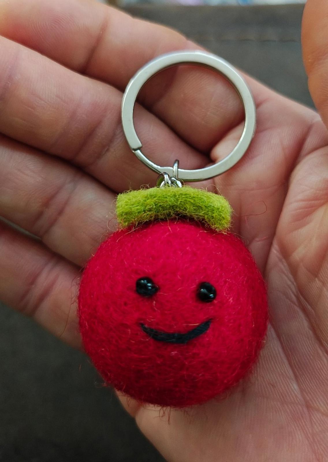 Handmade Felt Tomato Keychain/Keyring