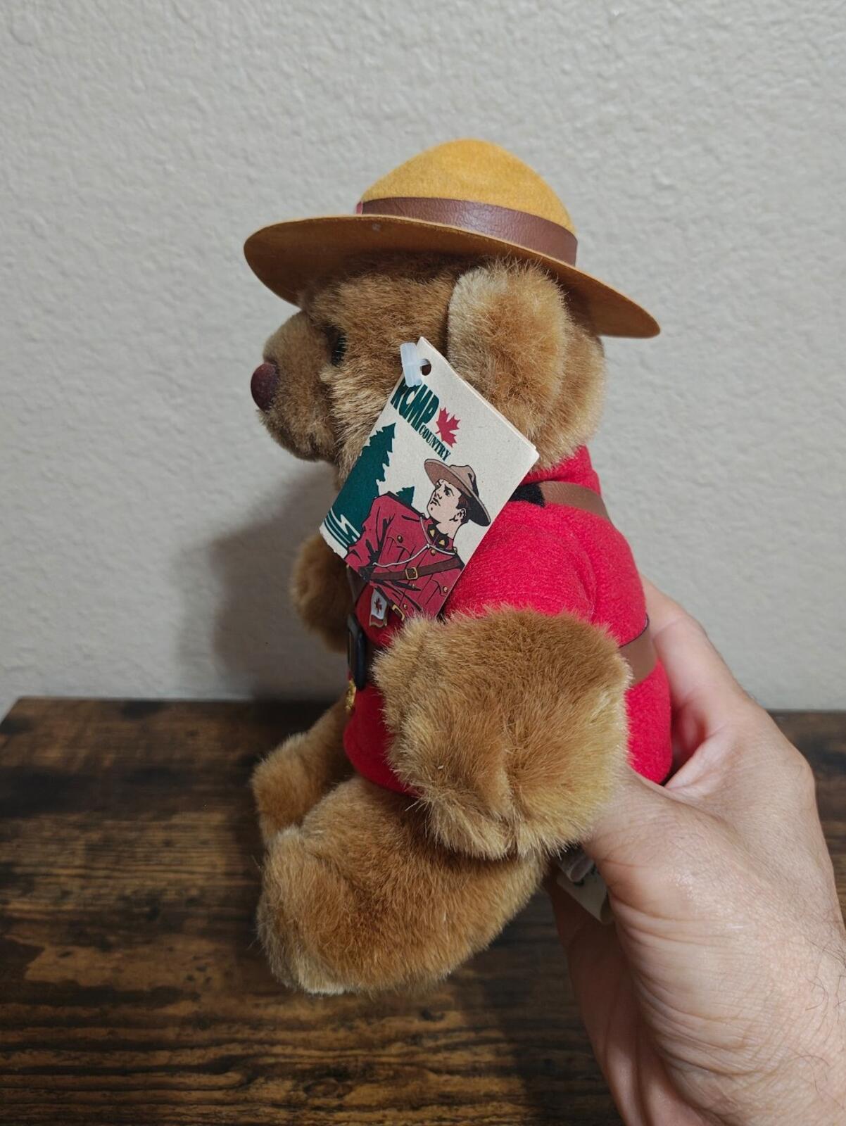 1980s/90s Wild Wonders RCMP Country Plush Teddy Bear