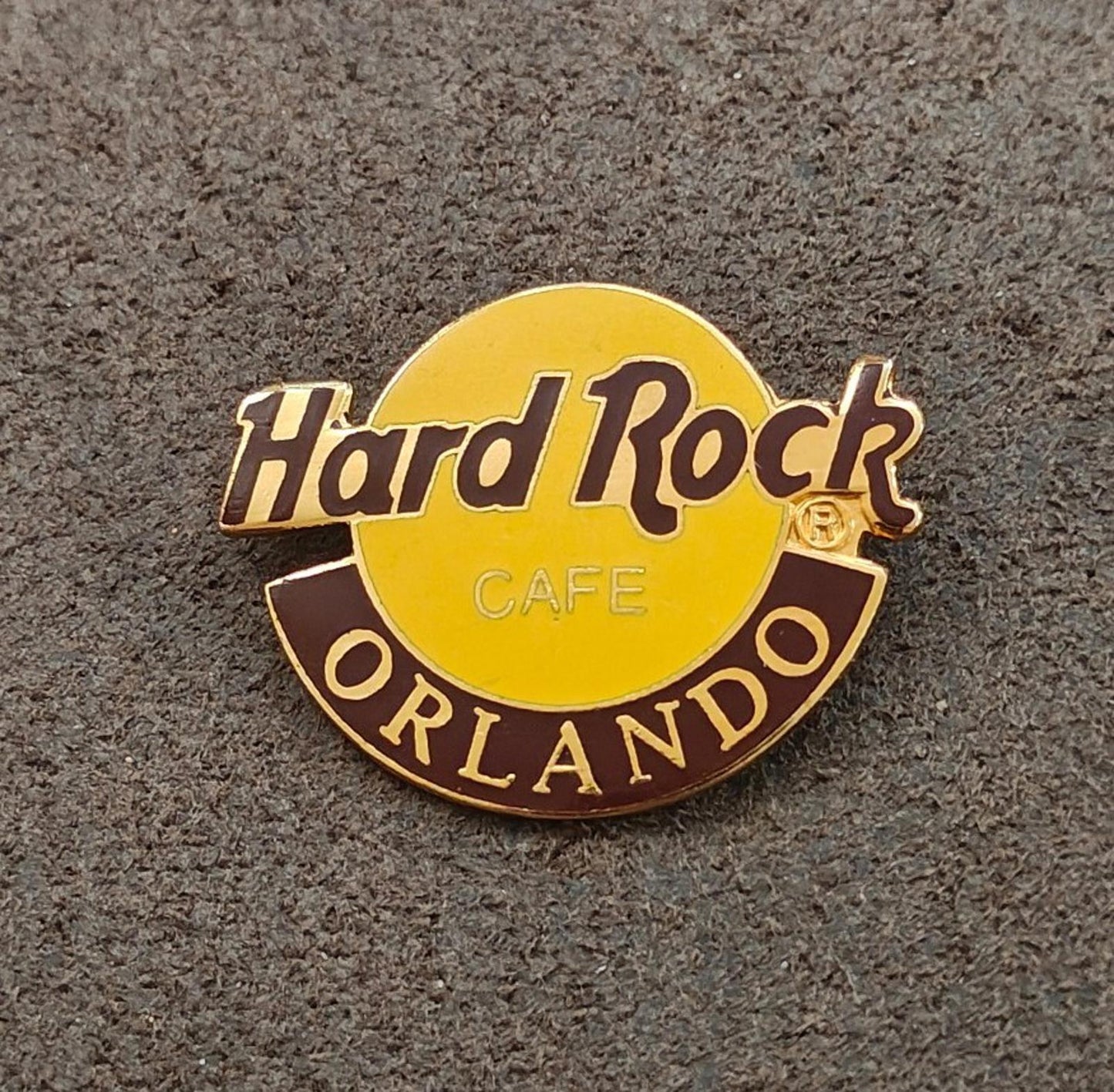1990s Hard Rock Cafe Orlando Gold Tone Enamel Pin