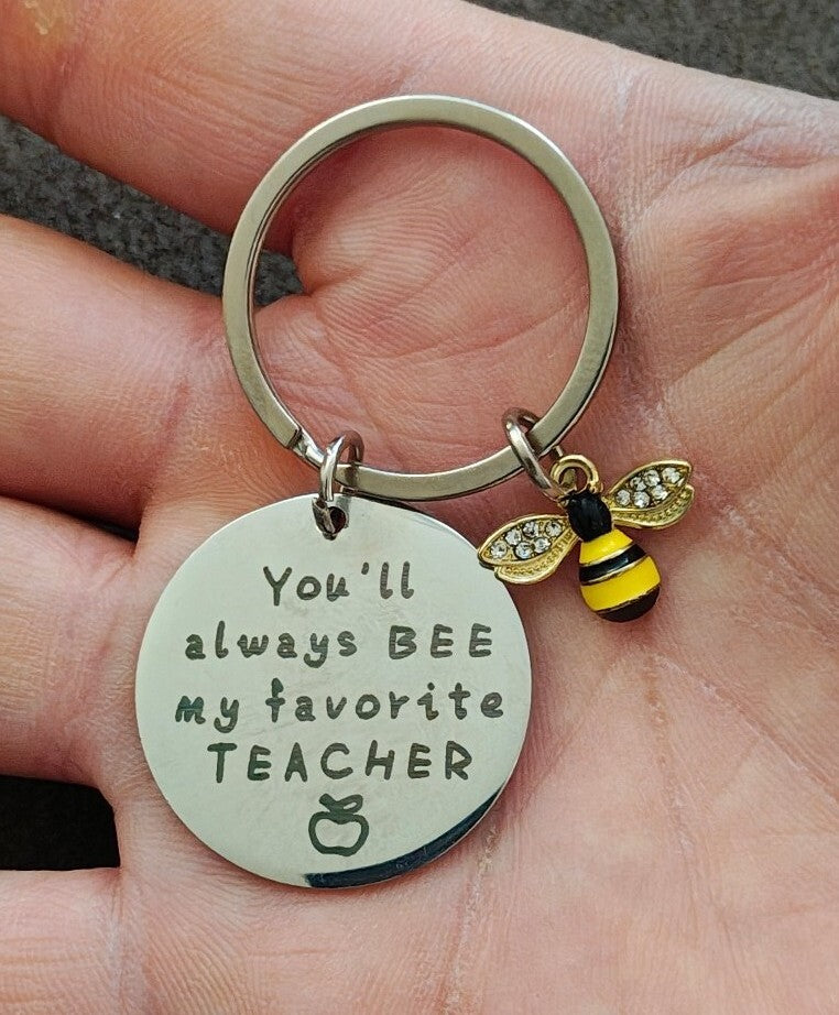 Stainless Steel Teacher Appreciation Keychain