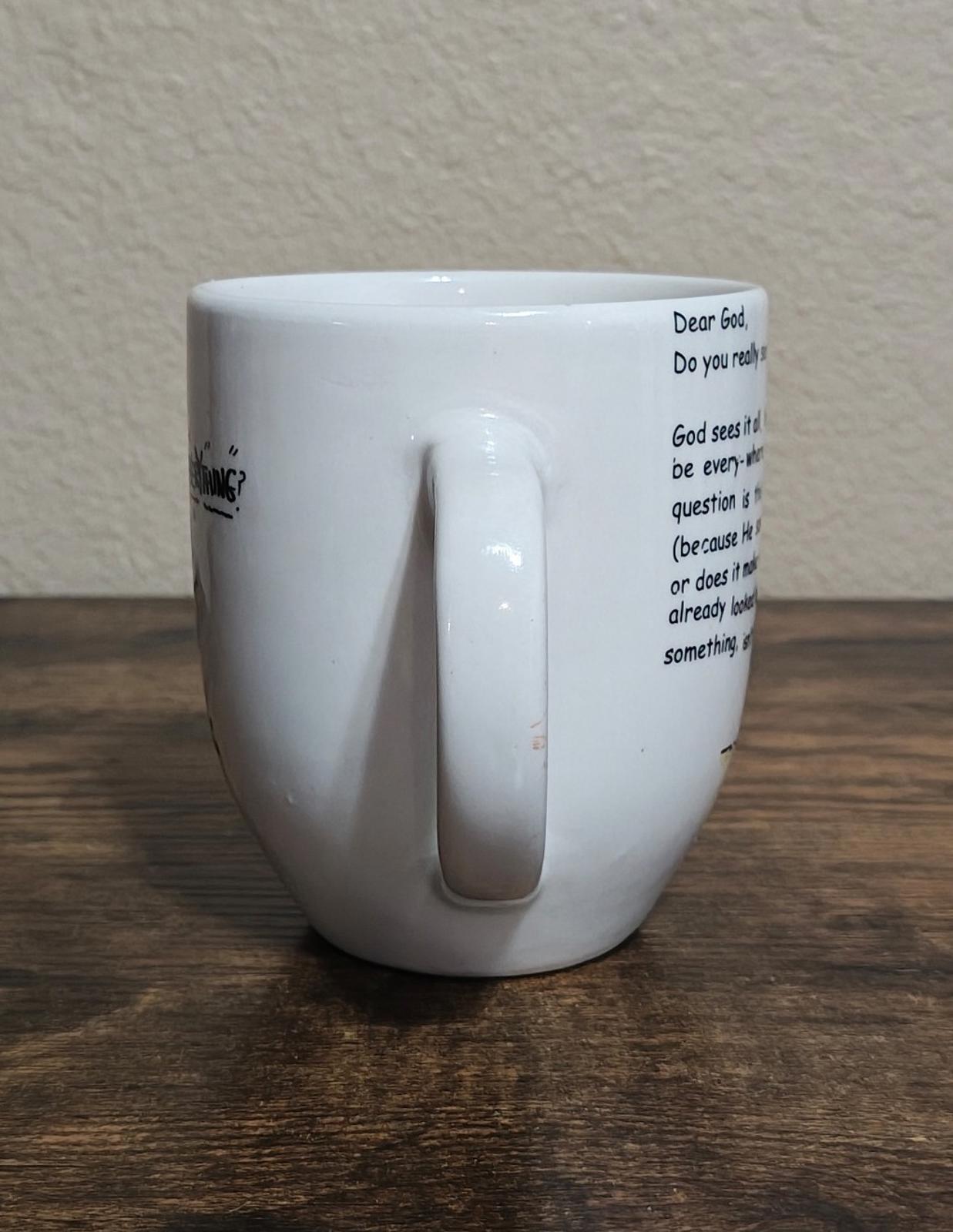 1980's Dear God Royal Ceramic Mug