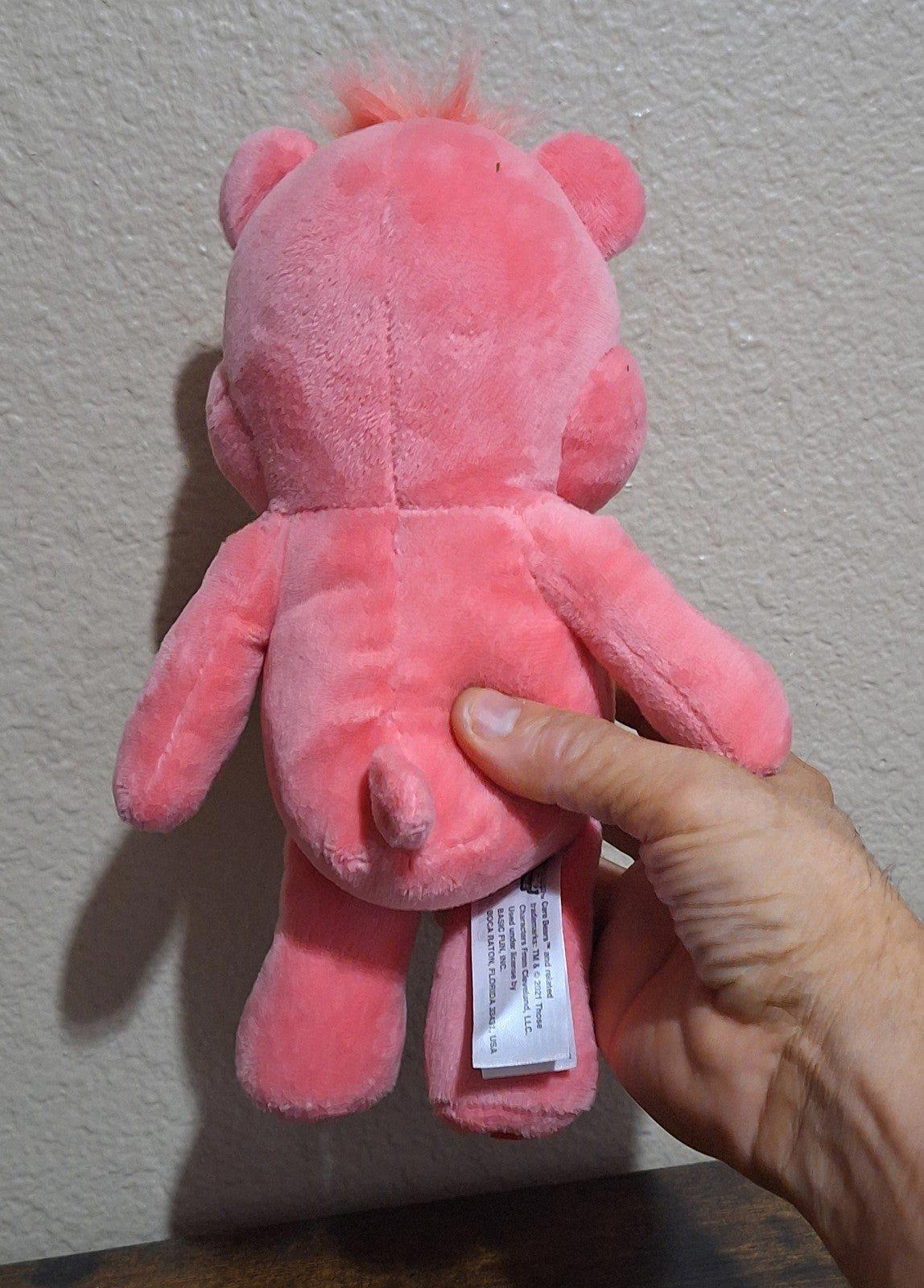 Adorable 2021 Care Bears 10" Love-A-Alot Bear Beanbag Plush.