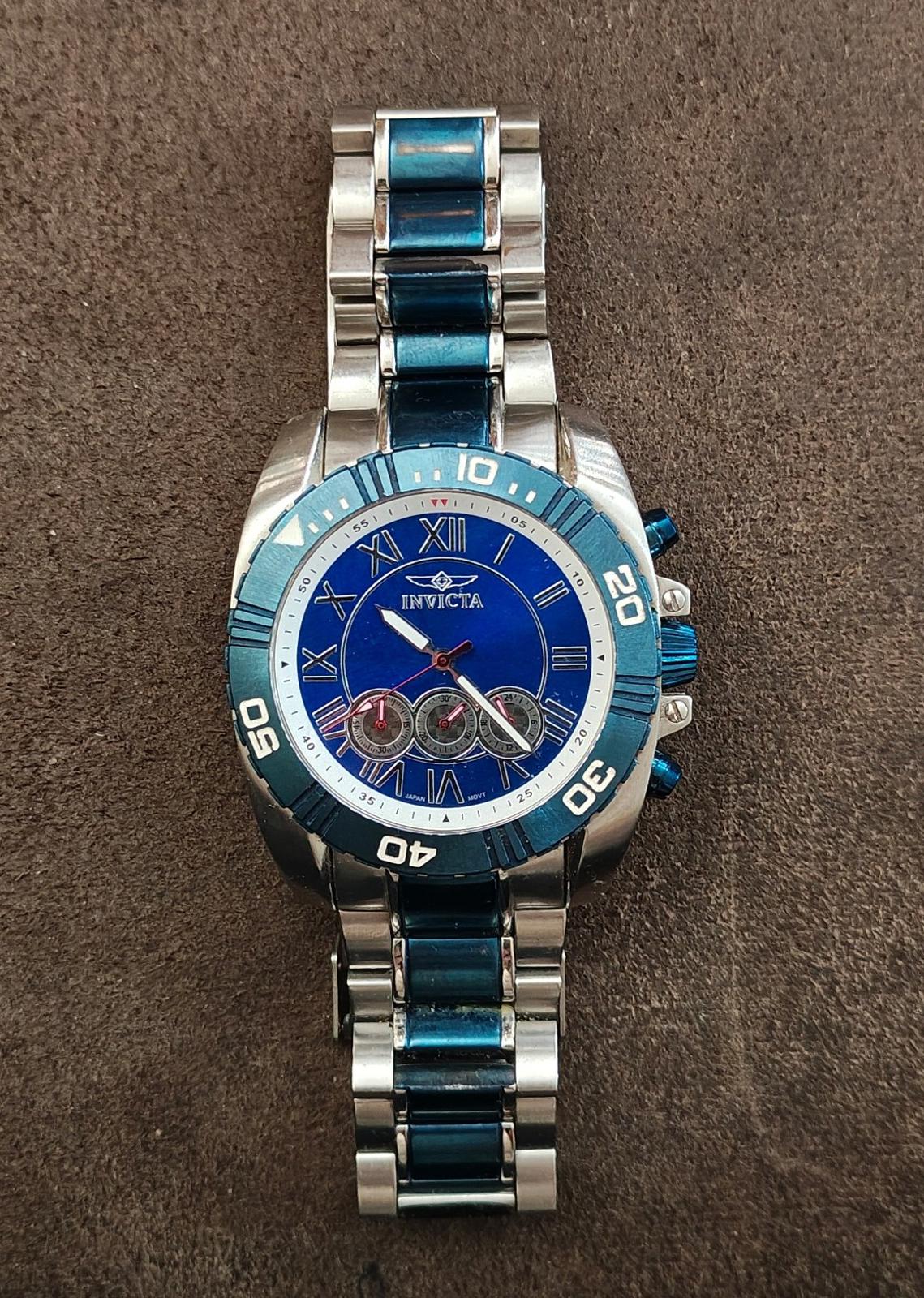 Rare Invicta S1 Rally Chronograph Mens Watch J550 Racing Caliber Movement
