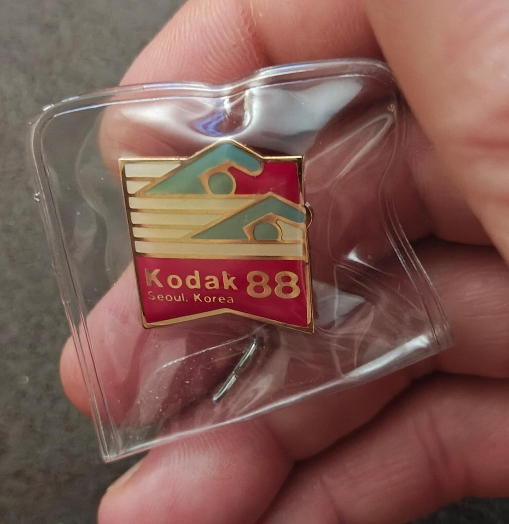 Kodak 1988 Seoul Summer Olympics Gold Tone  Enamel Pin