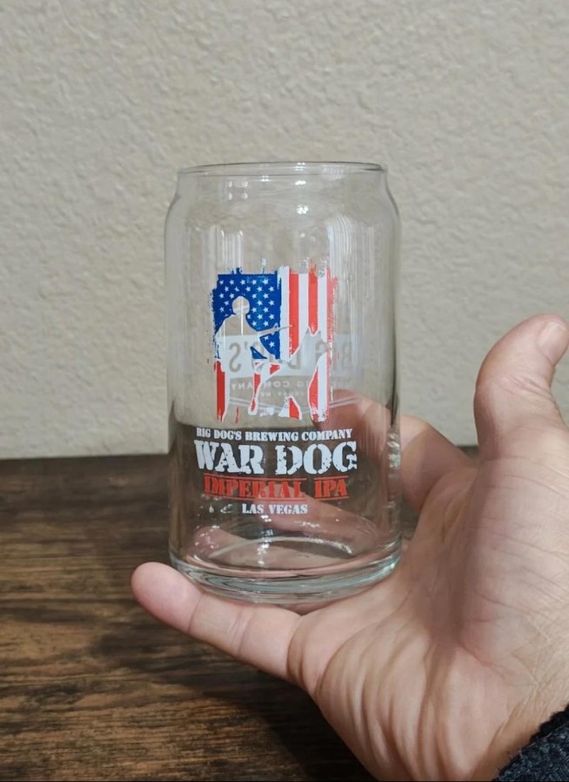 Big Dog's Brewing Company Las Vegas Beer Can Glass