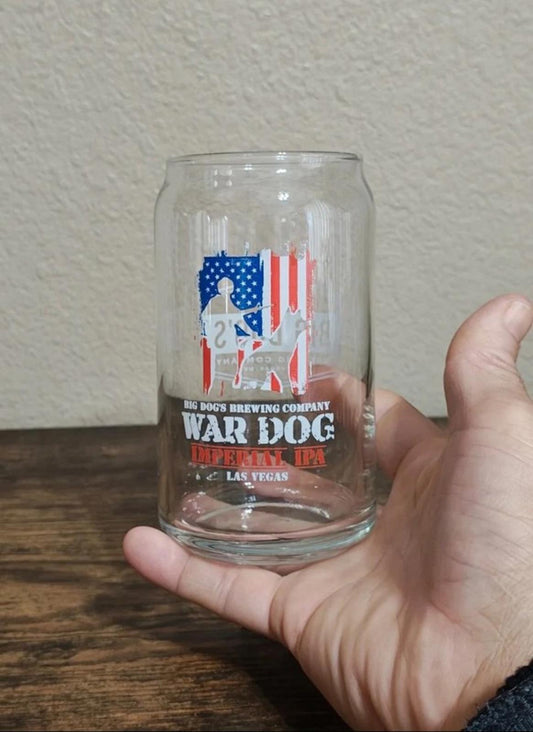 Big Dog's Brewing Company Las Vegas Beer Can Glass